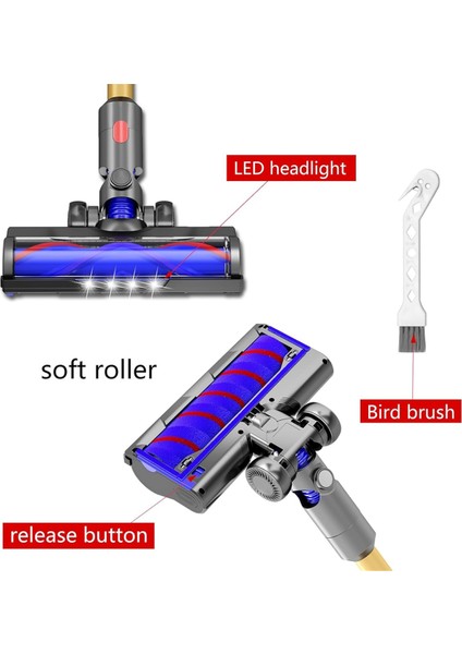 Vakum Ekleri Dyson V7 V7 V8 V10 V11 V15 Vakum Kafası Değiştirme ve Temiz Kafa (Yurt Dışından) fiyatları
