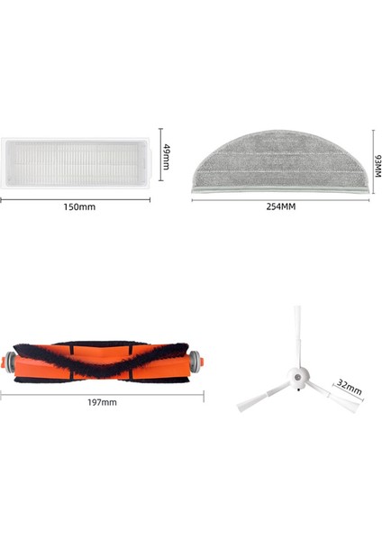Xiaomi Mijia Için Kendi Kendini Temizleme Robot Vakum Mop Mjstp Ana Yan Fırça Hepa Filtre Mop Kumaşları Rag Parça Değiştirme Kiti (Yurt Dışından) modelleri