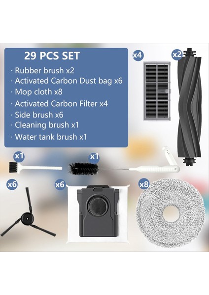 Dreame L40 ULTRA/X40 Ultra Robotlu Süpürge Aksesuarları Toz Torbası Paspas Bezi Ana Yan Fırça Hepa Filtre (Yurt Dışından) indirimleri