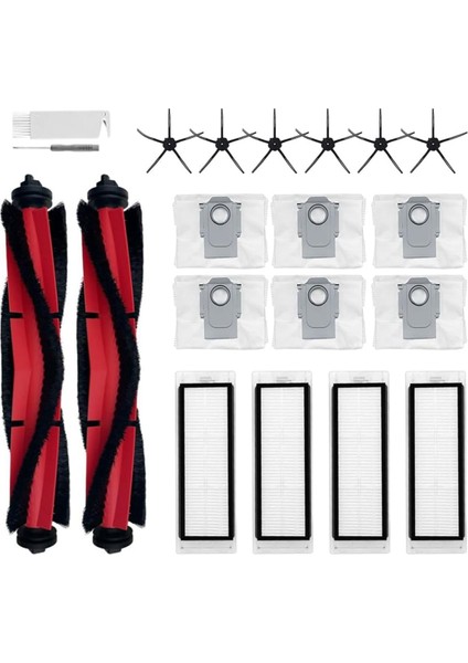 20 Adet Q5 Aksesuarları Kiti Değiştirme Roborock Q5 Robot Vakum Ana Yan Fırçalar Hepa Filtreler Toz Torbaları (Yurt Dışından)