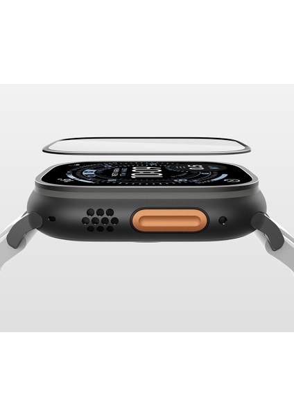 Watch Ultra 49MM Uyumlu Amazingthing Radix Accuguard Seri Akıllı Saat Temperli Ekran Koruyucu Şeffaf modelleri