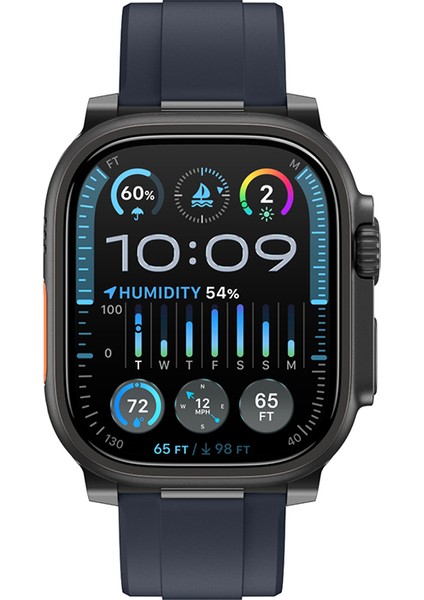 Watch Ultra 49MM Uyumlu Amazingthing Radix Accuguard Seri Akıllı Saat Temperli Ekran Koruyucu Şeffaf