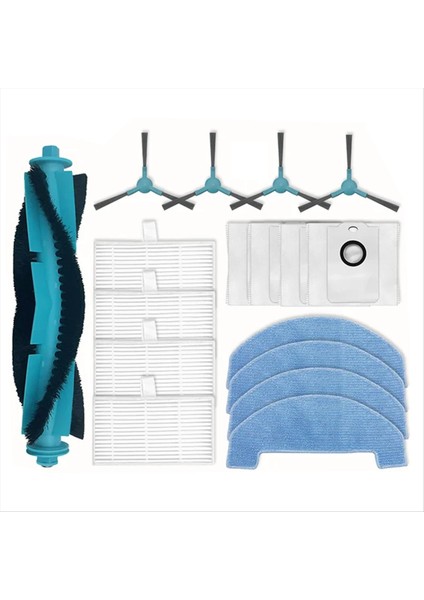 Cecotec Conga Için 2499 Ultra Ev Titanyum Gelişmiş / Atvel Smartgyro R80 Ana Yan Fırça Mop Bezi Filtre Tuz Torbaları (Yurt Dışından)