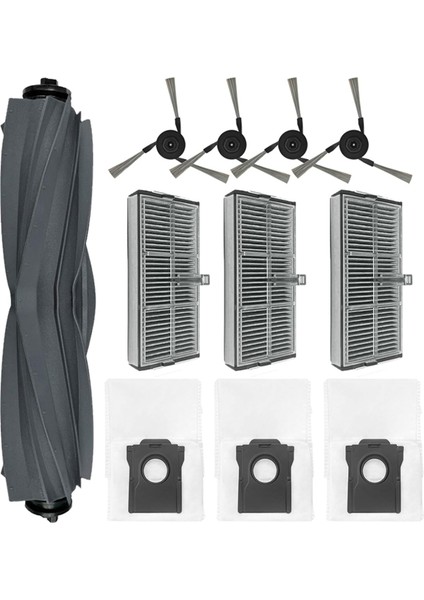 Dream Için Aksesuar Kiti X40 Ultra, X40 Pro, S30 Pro Ultra Robot Vakum Yedek Parçalar Ana Yan Fırça Hepa Filtre (Yurt Dışından)