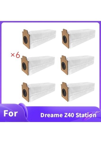 Dreame Z40 Istasyonu Için 6 Adet Toz Torbası Islak Kuru Elektrikli Süpürge Torbası Aksesuarları Kitleri (Yurt Dışından) modelleri