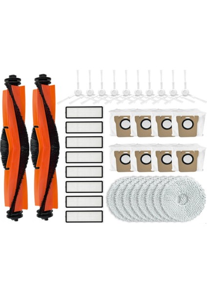 Xiaomi Mijia Için 26PCS M30S D103CN Robot Vakum Yedek Parçalar Silin Yan Fırça Hepa Filtre Mop Kumaş Toz Çantası (Yurt Dışından)