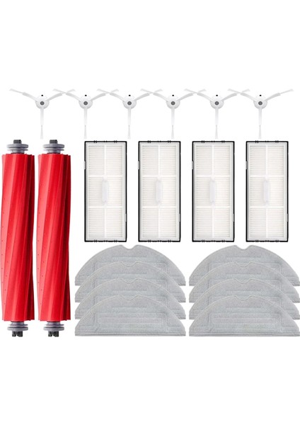 Roborock S7 Maxv Ultra S7 Pro Ultra Robot Vakum Aksesuarları Mop Hepa Filtre Toz Çantası Temizlik Yuvarlanma Fırçası, A (Yurt Dışından)