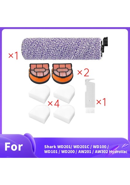 Shark Için WD201/ WD201C / WD100 / WD101 / WD200 / AW201 / AW302 Hydrovac Elektrikli Süpürge Rulo Fırça Filtresi (Yurt Dışından) modelleri