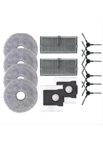 Dreame Mova E30 Için Ultra Supping Robot Vakum Temizleyici Aksesuarları Kit 6 Yan Fırça 2 Filtre 4 Mop Pad 2 Toz Çanta (Yurt Dışından) fiyatları