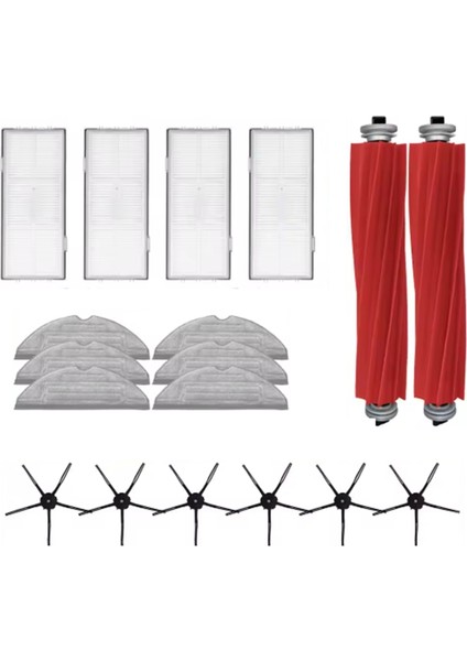 Roborock S7 Maxv Ultra/s7 Pro Ultra Vakum Temizleyici Aksesuarları Ana Yan Fırça Pas Pas Filtre Tuz Torbaları Için 18 Pcs (Yurt Dışından) indirimleri