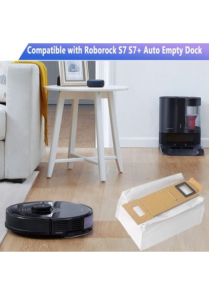 10 Paket Toz Çantaları Xiaomi Roborock S7 T7S T7PLUS T7S Plus, Vacuma Seğrici Takıları Otomatik Emme Istasyonu (Yurt Dışından) modelleri