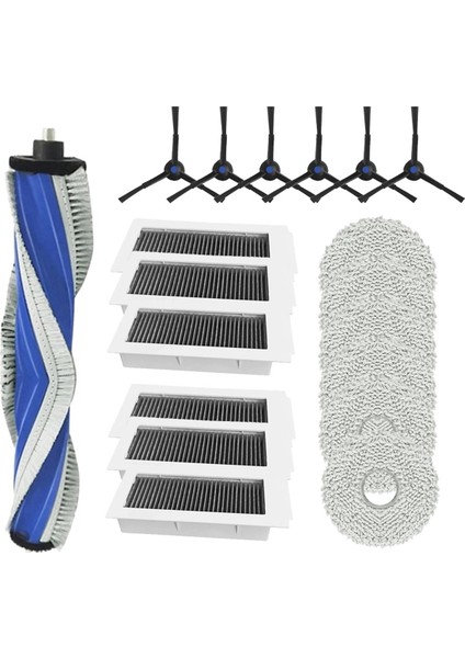 Ecovacs Için 19 Pcs X5 Pro / X5 Omni Süpürme Robot Aksesuarları Temizleyici Parçalar Değiştirme Ana Yan Fırça Pas Filtre Seti (Yurt Dışından) modelleri