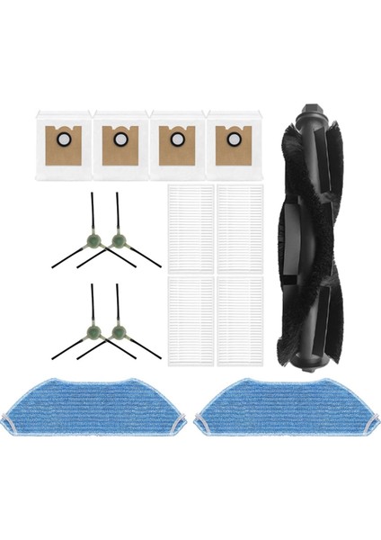Lefant M2 Pro/ M2S Pro Için Yedek Parçalar 1 Rulo Fırça 4 Yan Fırçalar 4 Hepa Filtreler 2 Paspas Pedleri 4 Toz Torbası (Yurt Dışından) fiyatları