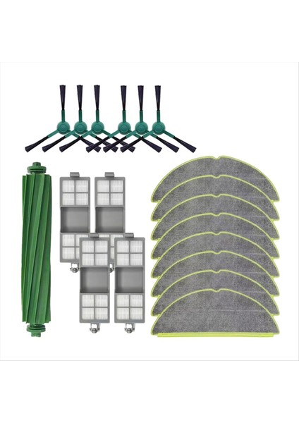 Irobot Roomba 205 COMBO/205 Vac Robotlu Süpürge Yedek Parçaları Için 19 Adet Ana Fırça Yan Fırça Filtre Paspas Bezi (Yurt Dışından)