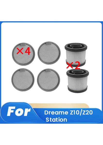 6 Adet Dream Için Filtre ve Filtre Pamuk Z10/Z20 Istasyonu Süpürme Robot Aksesuarları Robot Temizlik Parçaları Değiştirme (Yurt Dışından)
