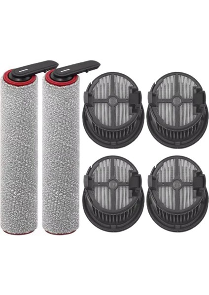 6 Adet Rulo Fırça Filtre Seti Dreame Mova X4 Pro Islak Kuru Elektrikli Süpürge Yedek Parça Ana Fırça Hepa Filtre (Yurt Dışından)