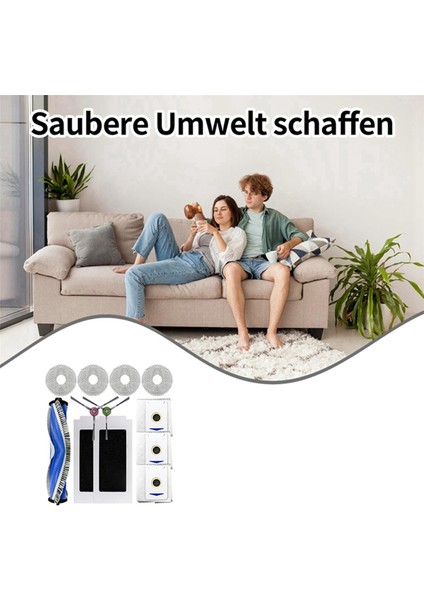 Ecovacs T30PRO/T30MAX Aksesuarları Filtre Toz Torbası Ana Yan Fırça Mop Bezi (Yurt Dışından) modelleri