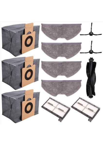 Eufy X8 Pro Robot Yedek Parçaları Için Ana Roller Fırçası Hepa Filtre Mop Pad Kumaş Toz Çanta Aksesuarları (Yurt Dışından) modelleri