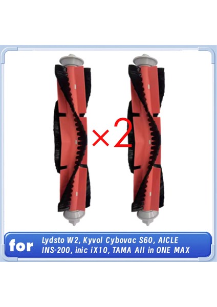 2pcs Lydsto W2/kyvol Cybovac S60/AICLE INS-200/INIC IX10/TAMA Için Ana Fırça Bir Maksimum Süpürme Makine Aksesuarları (Yurt Dışından)
