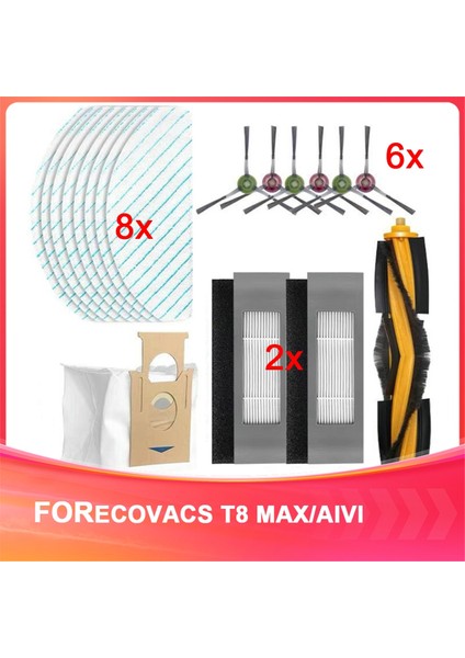 Ecovacs T8 Max/aıvı Robot Vakum Temizleyici Aksesuarları Mop Değiştirme Malzemeleri (Yurt Dışından)