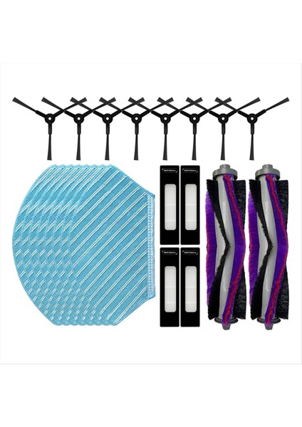 22 Adet Midea M7/m7 Pro/m7 Max/eureka NER700 Elektrikli Süpürge Yedek Parçaları Ana Yan Fırça Filtre Paspas Bezi (Yurt Dışından) fırsatları