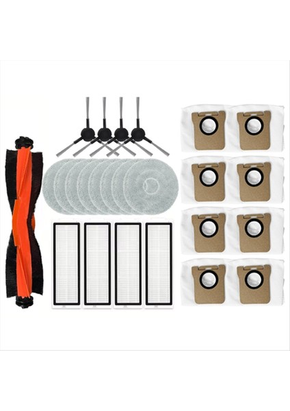 25 Adet Xiaomi X20 Max / X20 Pro / D109GL / D102GL Elektrikli Süpürge Yedek Parça Vakum Fırça Filtre Paspas Bezi Toz Torbası (Yurt Dışından)