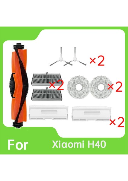 Xiaomi H40 Süpürme Makinesi Aksesuarları Için 9 Adet Ana Yan Fırça Paspas Filtresi Toz Torbaları (Yurt Dışından) fırsatları