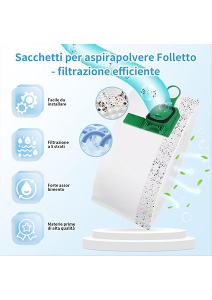 10 Adet Vakum Toz Torbası Filtreler ile Vorwerk Kobold VK140 VK150 FP140 FP150 Elektrikli Süpürge Aksesuarları (Yurt Dışından) indirimleri