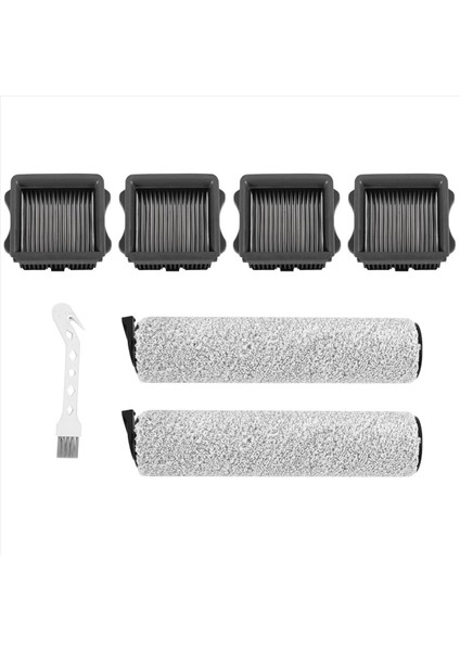 Tineco Ifloor 3/kat Için Yedek Parçalar Bir S3 Kablosuz Vakum Süpürücü, 2 Paket Fırça Silindirleri + 4 Paket Vakum Filtreleri (Yurt Dışından) modelleri