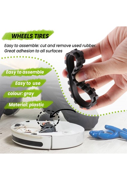 2pcs Irobot Roomba Tekerlekleri Için Lastikler 500 600 700 800 ve 900 Serisi Anti-Kayma, Büyük Yapışma ve Kolay Montaj (Yurt Dışından) indirimleri