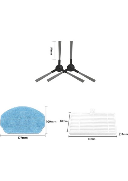 Kabum Smart 100 Robot Için Vakum Temizleyici Yan Fırça Hepa Filtre Mop Bez Aksesuarları Yedek Yedek Parçalar (Yurt Dışından) indirimleri