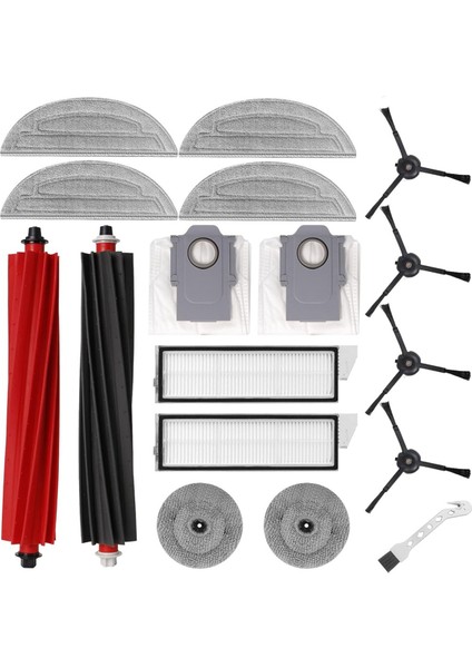 Roborock S8 Maxv Ultra Vakum Robot Yedek Parçalar Ana Yan Fırça Hepa Filtre Mop Bez Toz Çantaları Aksesuarlar (Yurt Dışından)