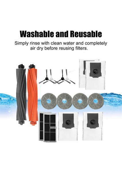 16PCS Roller Fırça Filtre Mop Bez Toz Torbası Dream S10 Pro Ultra Vakum Temizleyici Aksesuarları Yedek Parçalar (Yurt Dışından) modelleri