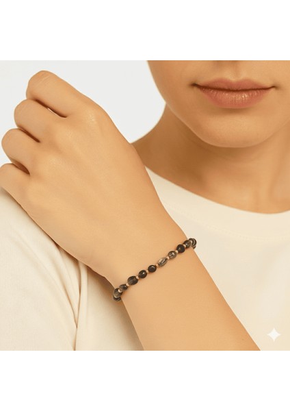 Altın Renk Metal Zincirli Dorika Top Süslemeli Amorf Dumanlı Kuvars Doğaltaş Kadın Bileklik modelleri