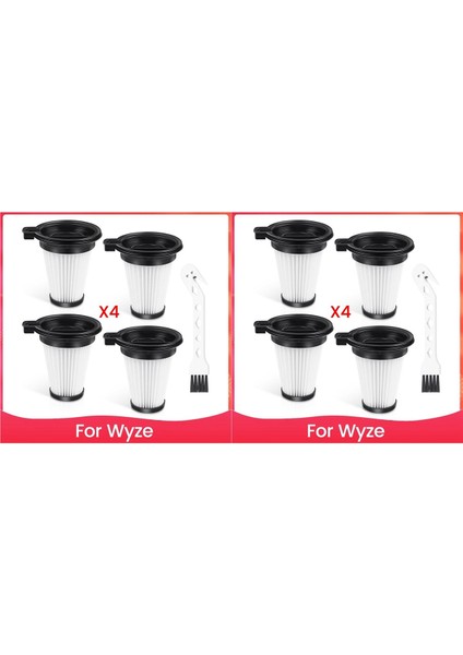 Wyze Akülü Elektrikli Süpürge Için 8 Adet Yedek Filtreler Çıkarılabilir ve Yıkanabilir Filtre Aksesuar Seti (Yurt Dışından)