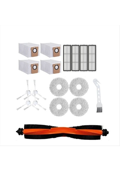 18 Adet Xiaomi X20+/X10+/X20 PLUS/X10 Plus Süpürme Makinesi Aksesuarları Ana Yan Fırça Paspas Filtresi Toz Torbaları (Yurt Dışından)