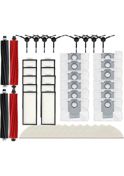 Roborock Q8 Için Max / Q8 Maks+ Robot Vakumları Ana Yan Fırça Filtresi Paspas Paçavraları Toz Torbası Aksesuarları Yedek Parçalar (Yurt Dışından)
