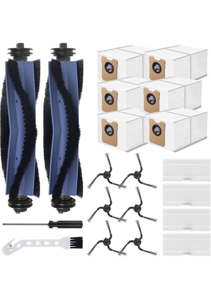Eufy C10 Robot Süpürge Aksesuarları Için Yedek Parçalar Rulo Fırça Hepa Filtreler Yan Fırçalar Toz Torbaları (Yurt Dışından)