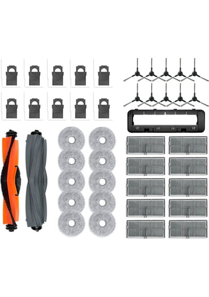 Dreame X30 Pro Robot Vakum Ana Yan Fırçası Hepa Filtre Mop Pad Toz Çantası Yedek Aksesuarlar (Yurt Dışından)
