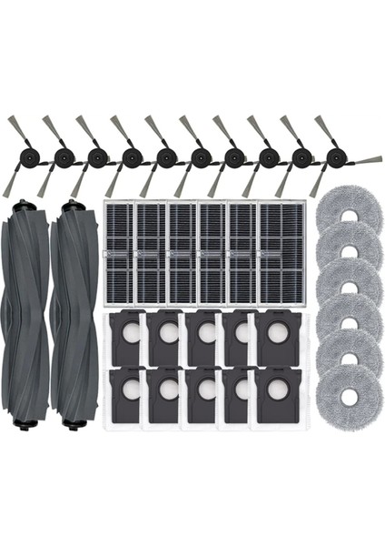 Dreame X40 Ultra / X40 Pro Ultra Robot Vakum Süpürücü Ana Fırça Pas Pas Paspası Hepa Filtre Toz Çantası Yedek Parçalar (Yurt Dışından)