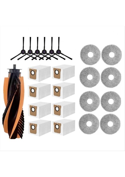 23 Adet Yedek Parçalar Jonr P20 Pro/jonr T5 Pro Robotlu Süpürge Aksesuarları Ana Yan Fırça Paspas Bezi Toz Torbası (Yurt Dışından)