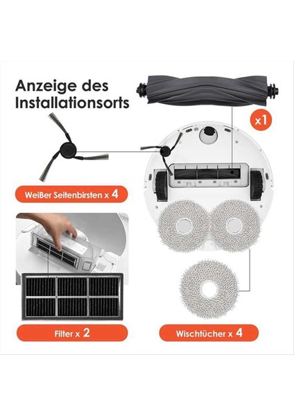Dreame X40 Ultra Robotlu Süpürge Ana Aksesuarları Rulo Fırça Yan Fırça Toz Torbası Hepa Filtre Aksesuarları (Yurt Dışından) fiyatları