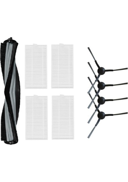 Viomi Alpha 2 Pro / V5 Pro / V5 VXVC15-JCB-1 VXVC16-JC VXVC23 Robot Vakumları Temizleyici Parça Ana Yan Fırça Filtresi Için 9pcs (Yurt Dışından)
