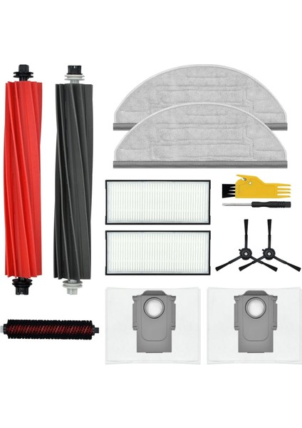 Roborock S8 Pro Ultra Için Ana Fırça Filtre Yan Fırça Torbası Paspas Ped Yedek Parçaları (Yurt Dışından)