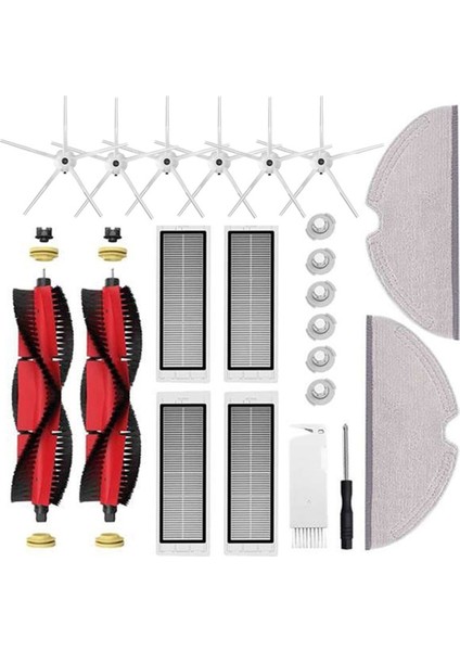 Xiaomi Roborock Için S5 S502-00 S502-02 S5 Max S6 S6 Maxv S6 Pure E4 Robot Vakum Parçaları Ana Yan Fırça Hepa Filtre Paspası (Yurt Dışından)