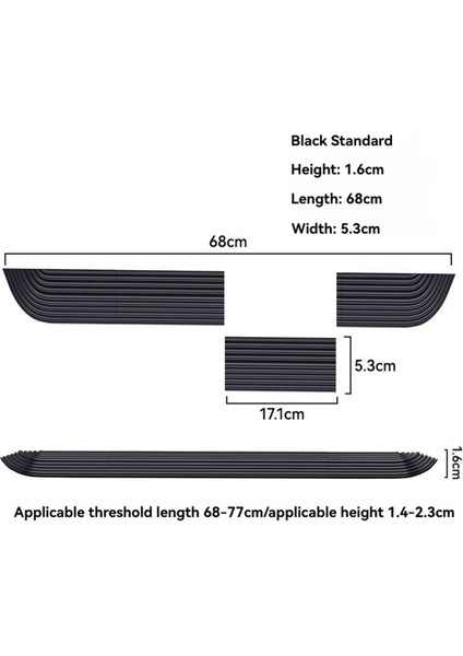Eşik Uzunluğu Için Zemin Süpürücü Eşik Çubukları 68-77CM/YÜKSEKLIK 1,4-2.3cm En Süpürme Robotlarına Uygulanır (Yurt Dışından) indirimleri