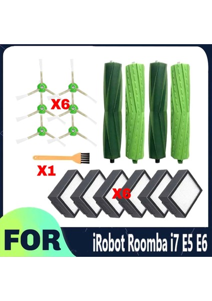 Aksesuarları Filtre Yan Fırça Fırça Rulosu Irobot Roomba I7 E5 E6 Serisi Robotlu Süpürge Yedek Yedek Par (Yurt Dışından) fırsatları