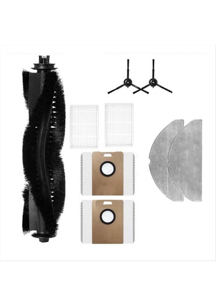 Tapo RV20 Süpürme Makinesi Aksesuarları Için 9 Adet Ana Yan Fırça Paspas Filtresi Toz Torbaları (Yurt Dışından)