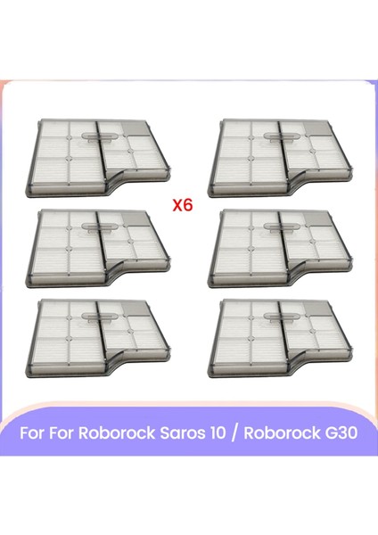 Roborock Saros 10/G30 Robot Vakum Temizleyici Parçaları Yıkanabilir Filtre Yüksek Verimlilik Filtreleri 6 Pcs (Yurt Dışından)