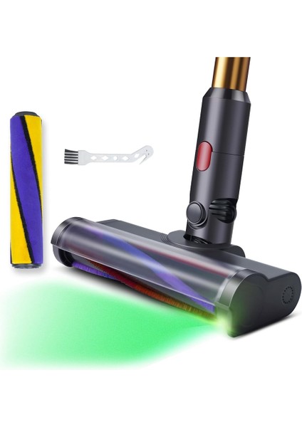 Dyson V7 V8 V10 V11 V15 Vakum Temizleyici Zemin Şüphesi Fırça Başlığı LED Ile, Sert Zeminler Için Gizli Tozu Aydınlatır (Yurt Dışından)